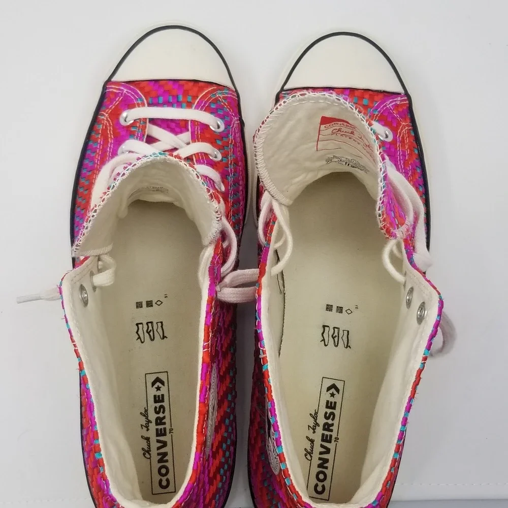 Converse Chuck 70 High Top Culture Weave Cherry Red/Pink Pop Size 13 167990c - Picture 3 of 16